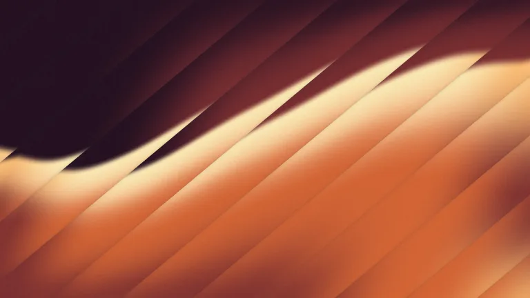 Copper Fold: Copper and amber light pass through diagonal glass strips.